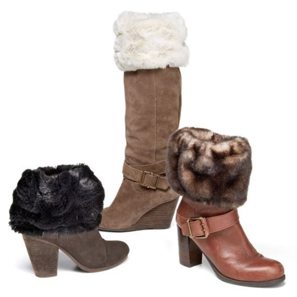 COUTURE FAUX FUR BOOT TOPPERS (all 3 toppers pictured)